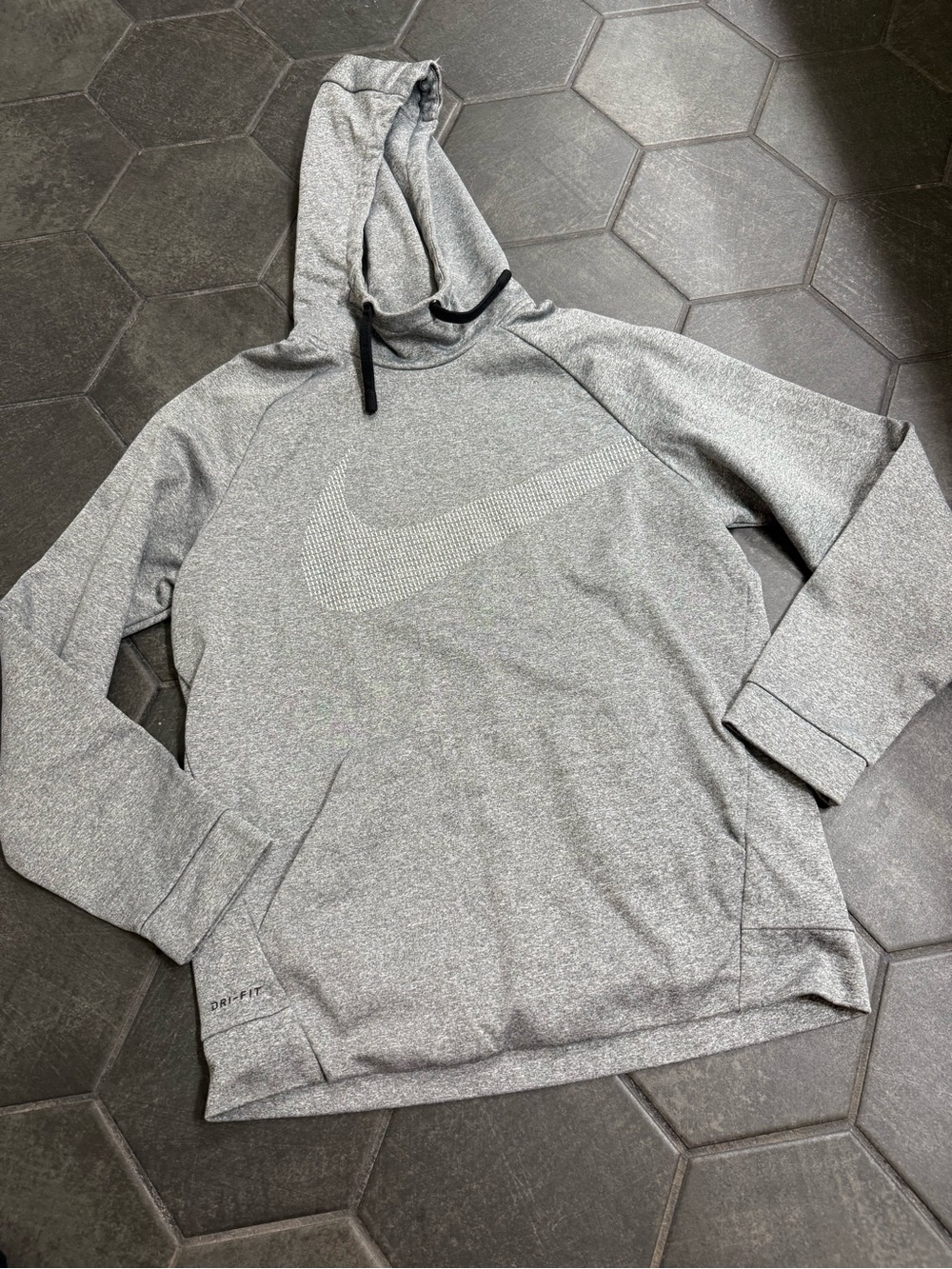 Nike Men's Gray Dri-FIT Pullover Hoodie M